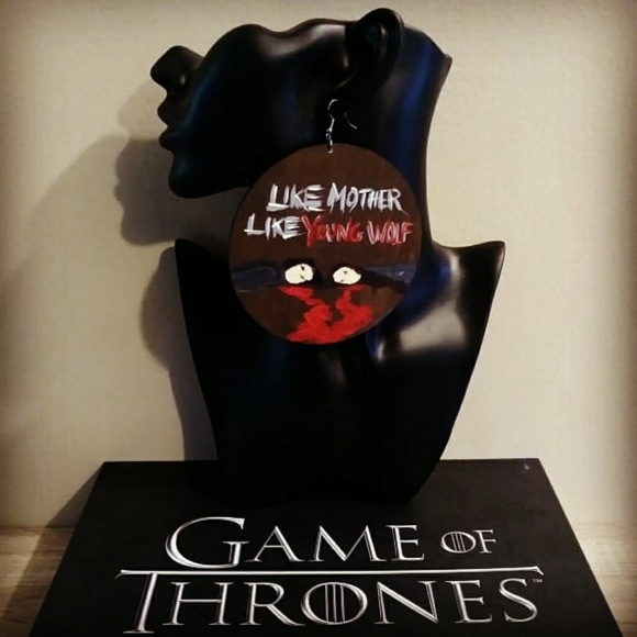 "Red Wedding 2" Earrings - Picture 2 of 8